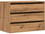 vidaXL Συρταριέρα Γωνιακή Αρτισιανή Δρυς 80x41x58 εκ. Επεξεργ. Ξύλο