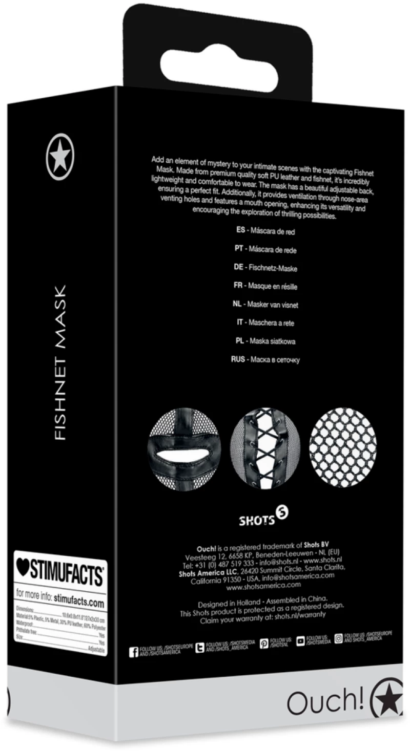 Ouch Fishnet Mask - Black