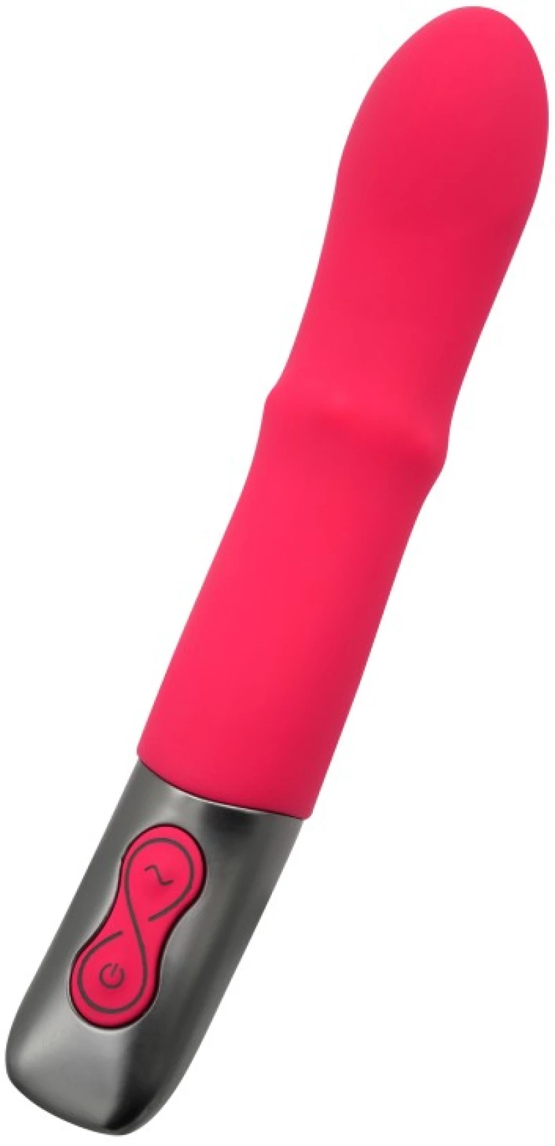 TITANZ 7" SILICONE RECHARGEABLE VIBRATOR IN IVORY PINK