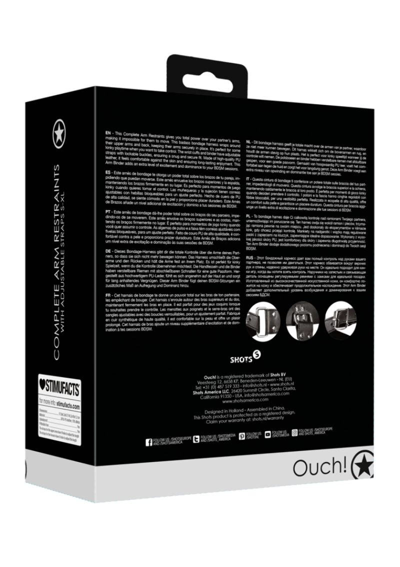 Ouch Complete Arm Restraints - Black