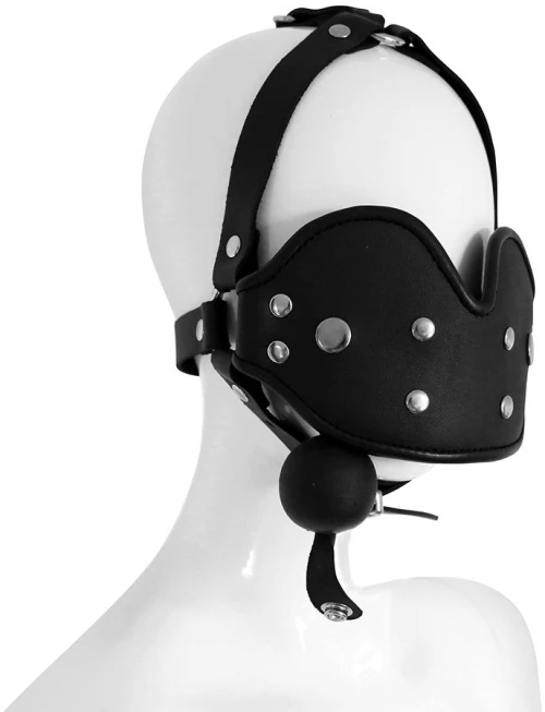 Leather Head Mounted Mouth Gag