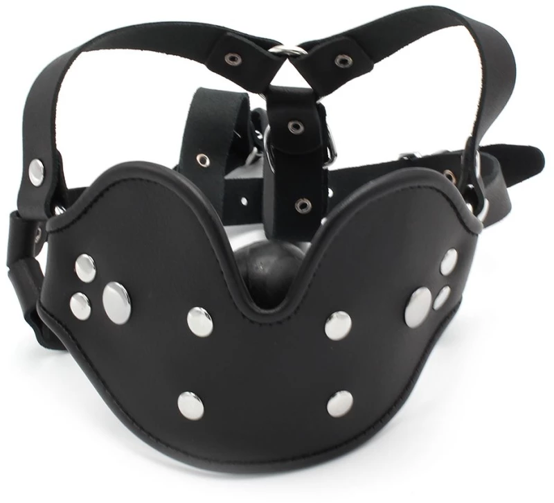 Leather Head Mounted Mouth Gag