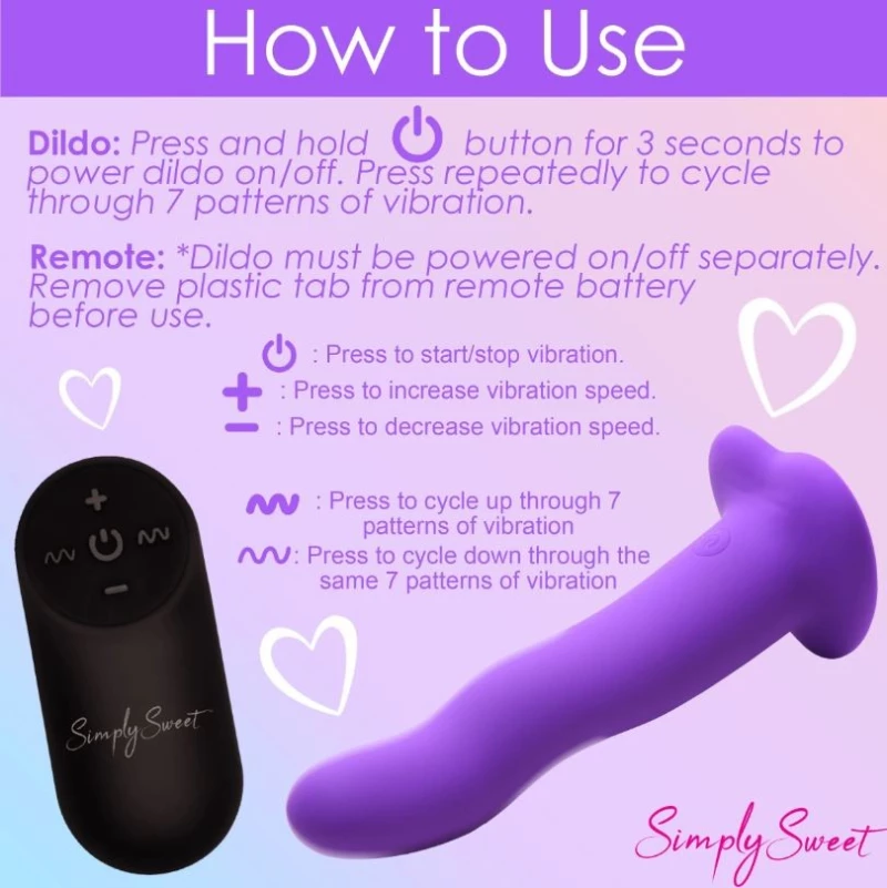 WAVE SILICONE VIBRATOR WITH PURPLE CONTROL
