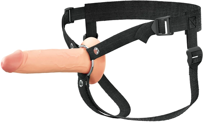 Fantasy X-tensions Elite 7" Silicone Hollow Strap-on - Dual Density - Light