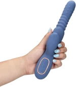 Warming Rotating Beads and Thrusting Rabbit Vibrator - Blue Nova
