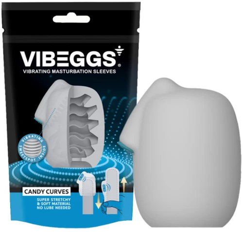 VIBEGGS - Candy Curves - Vibrating Masturbation Sleeve - White