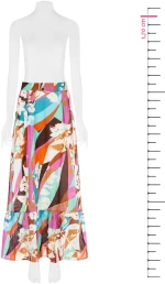 Μακριά εμπριμέ φούστα Rinascimento - Βιολετί