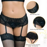 Black Sexy Lace Garter Panty