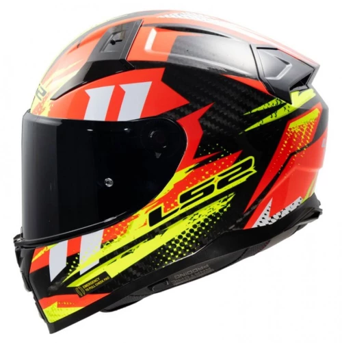 LS2 FF811 Vector II Carbon Tantic Gloss Red/H-V Yellow