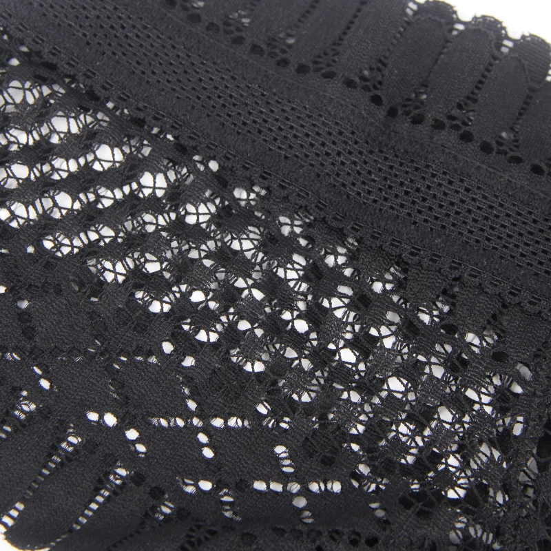 Black Sexy Panty With Feather Shape Lace