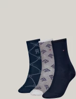 Γυναικείες Κάλτσες Tommy Hilfiger - Giftbox - Navy  με σχέδιο - 3 Pack - Cotton