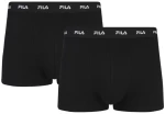 Ανδρικά boxer FILA - Μαύρα Βαμβακερά - Φαρδύ λάστιχο - 2Pack - Cotton