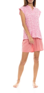 Γυναικεία Πυζάμα Pink Label - BLOOMING NIGHTS - Cotton - Σόρτς