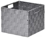 Καλάθι αποθήκευσης Polyester γκρι 22X22X18cm