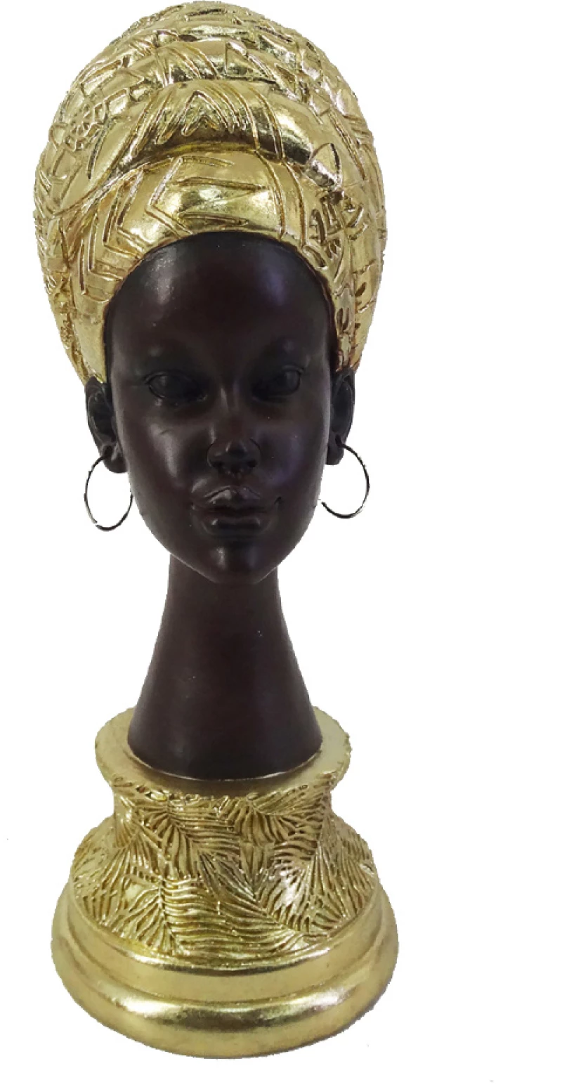AFRICAN QUEEN ΔΙΑΚΟΣΜΗΤΙΚΗ ΦΙΓΟΥΡΑ 10x15x26 POLYRESIN ΧΡΥΣΟ ΜΑΥΡΟINTHEBOX