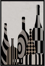 ART BOTTLES ΠΙΝΑΚΑΣ ΔΙΑΚΟΣΜΗΣΗΣ 83x123x4 ΚΑΜΒΑΣ ΠΟΛΥΧΡΩΜΟ ΞΥΛΟ ΜΑΥΡΟINTHEBOX