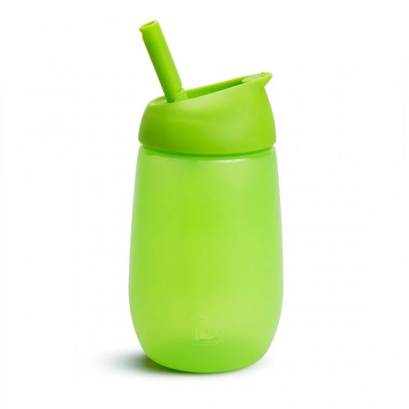 MUNCHKIN Simple Clean Straw Cup 12M+, Παιδικό Μπουκάλι με Καλαμάκι, Πράσινο - 296ml