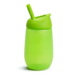 MUNCHKIN Simple Clean Straw Cup 12M+, Παιδικό Μπουκάλι με Καλαμάκι, Πράσινο - 296ml
