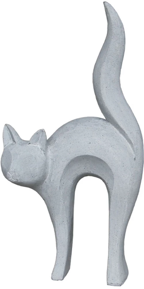 CAT STATUE ΔΙΑΚΟΣΜΗΤΙΚΗ ΓΑΤΑ 31x15x62 ΤΕΧΝΗΤΗ ΠΕΤΡΑ ΓΚΡΙINTHEBOX