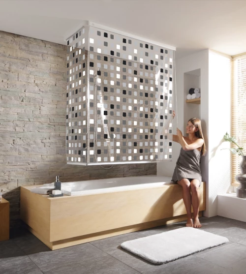 Κουρτίνα Μπάνιου Ρολό Ντους Grey  138x62x240 εκ