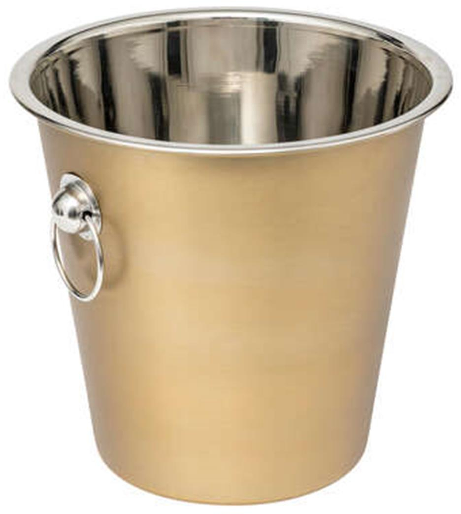 Σαμπανιέρα μεταλλικό χρυσή 21,5x20,5H21,5cm