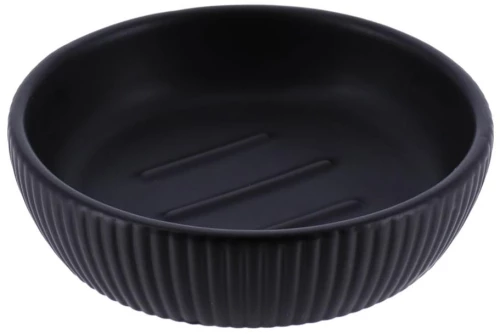 Σαπουνοθήκη κεραμικό μαύρη 11x11cm