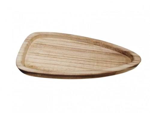 Πιατέλα σερβιρίσματος Paulownia τριγωνική 53x24x3cm