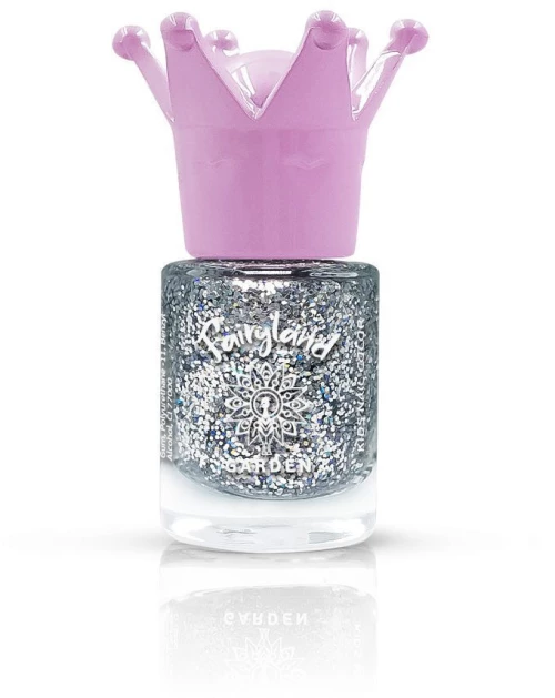 Garden Fairyland Glitter Silver Jiny 1, Παιδικό Βερνίκι Νυχιών Με Άρωμα Φράουλα 7,5ml.