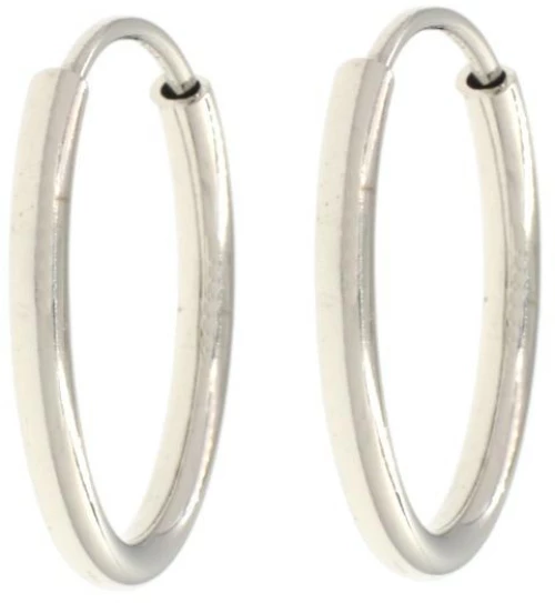 Γυναικεία Σκουλαρίκια Κρίκοι ladyQ από ασήμι 925 σε λευκό χρώμα 443684