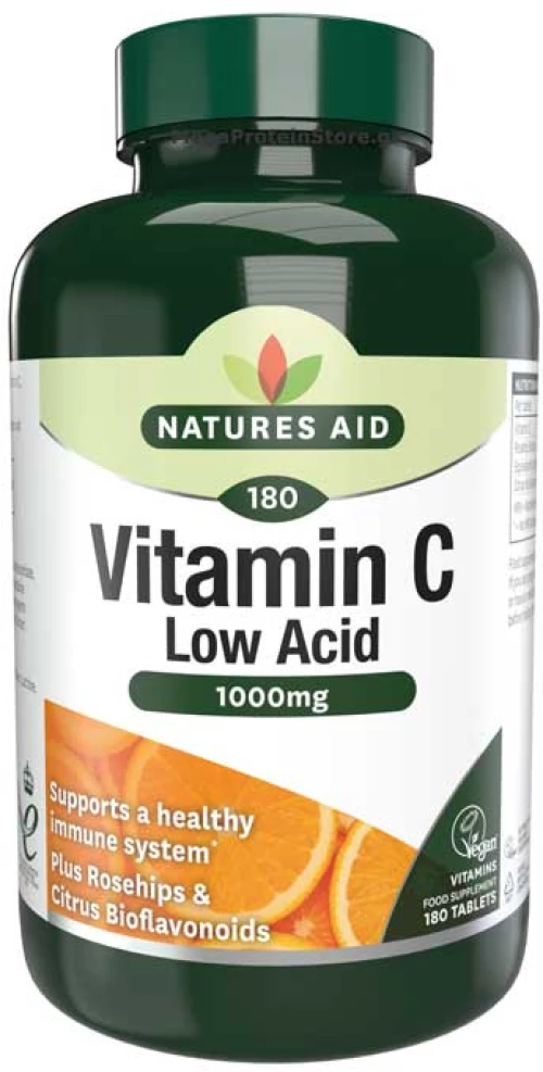 Vitamin C 1000 mg Low Acid 180 ταμπλέτες - Natures Aid