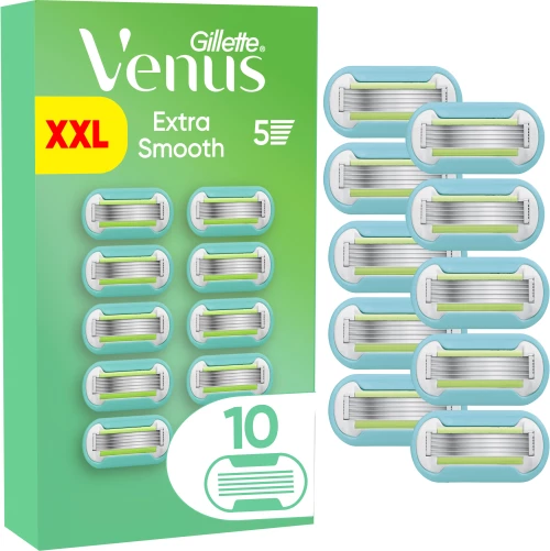 Venus - Gillette Venus Extra Smooth Razor Blades - Green/White - 10 pcs / Health and Personal Care