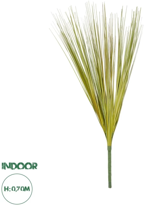 GloboStar® Artificial Garden GREEN GRASS BOUQUET 21161 Τεχνητό Διακοσμητικό Μπουκέτο Grass Πράσινο Y70cm