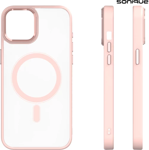 Θήκη Magnetic MagMetal Sonique Apple iPhone 14 Plus Ροζ