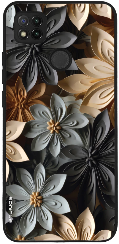 Θήκη Sonique 3D Flower Series για Xiaomi Redmi 9C / Redmi 10A Γκρι