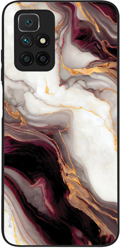 Θήκη Sonique Marble Series για Xiaomi Redmi 10 / Redmi 10 2022 Μπορντώ