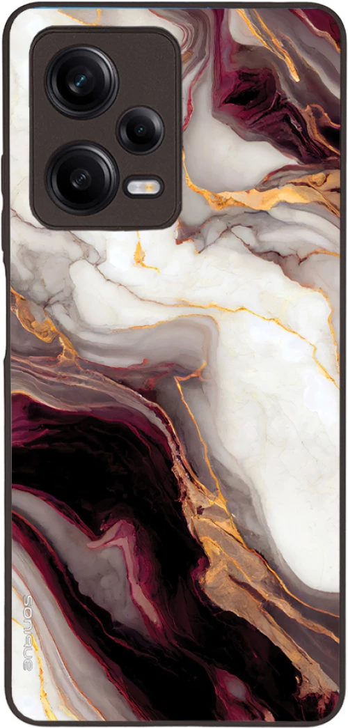 Θήκη Sonique Marble Series για Xiaomi Redmi Note 12 Pro 5G Μπορντώ
