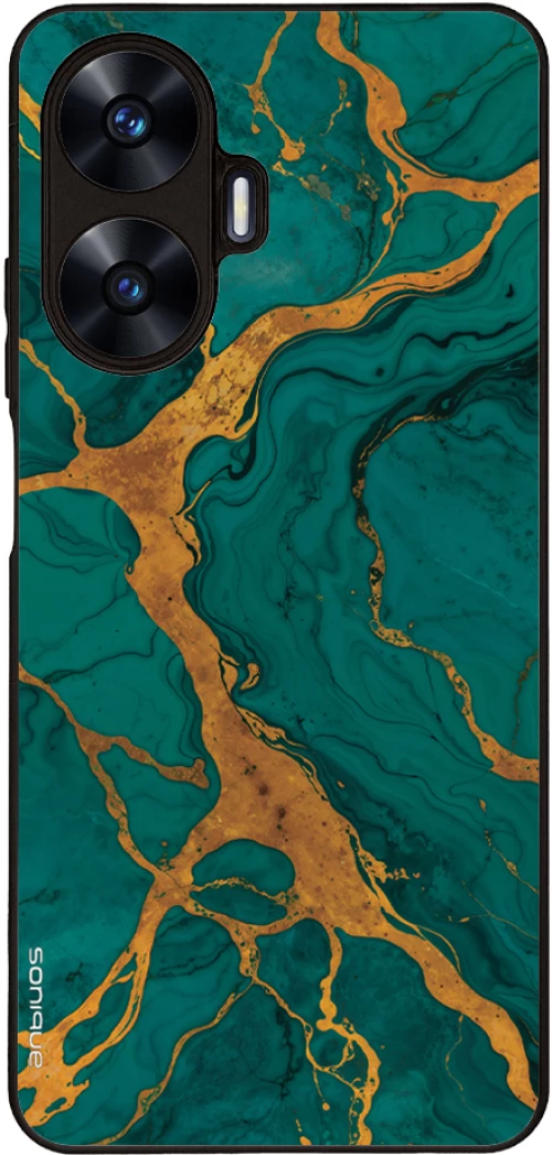 Θήκη Sonique Marble Series για Realme C55 Πράσινο