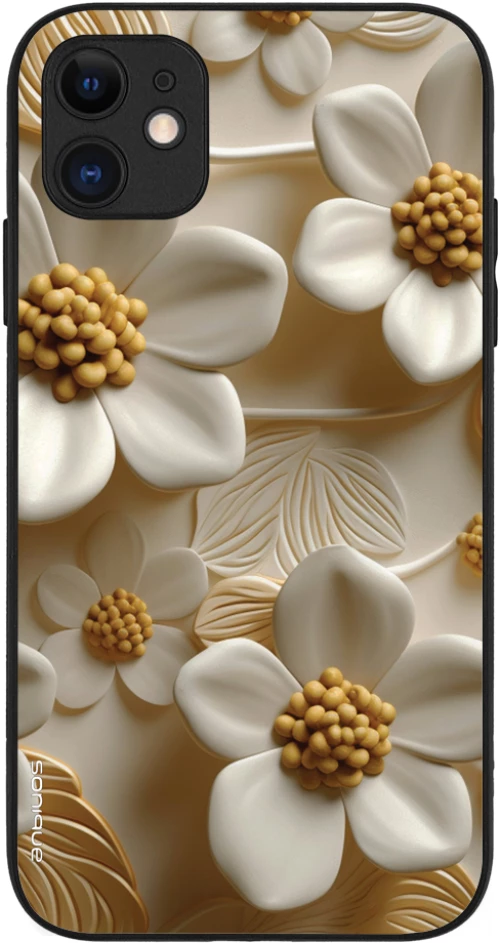 Θήκη Sonique 3D Flower Series για Apple iPhone 11 Λευκό
