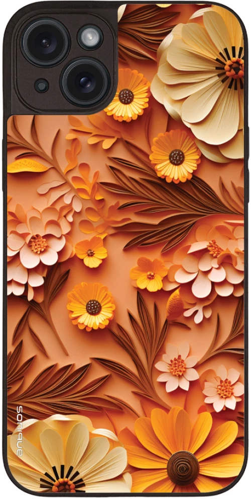 Θήκη Sonique 3D Flower Series για Apple iPhone 15 Plus Πορτοκαλί