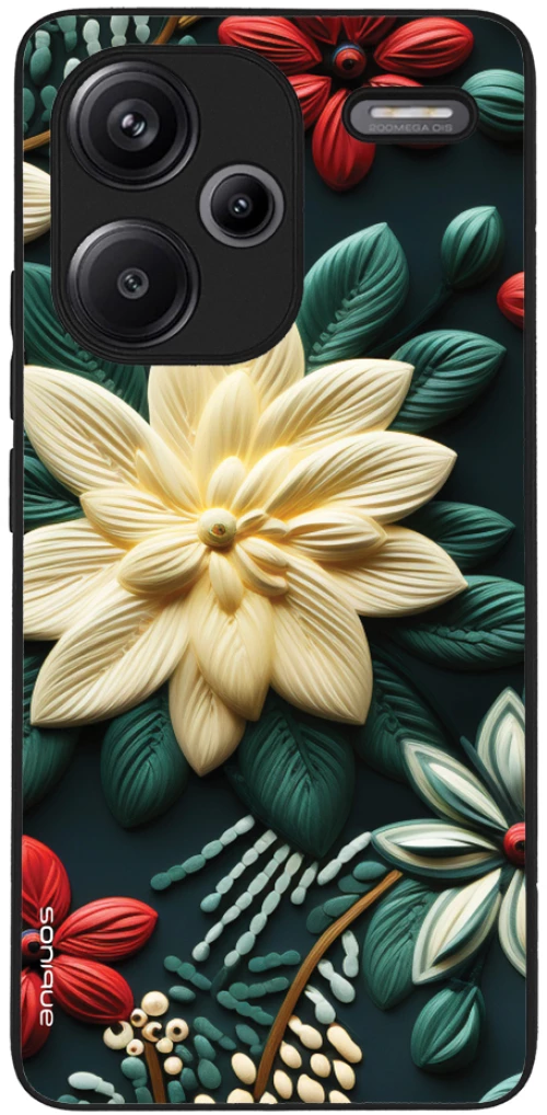 Θήκη Sonique 3D Flower Series για Xiaomi Redmi Note 13 Pro Plus 5G Πράσινο