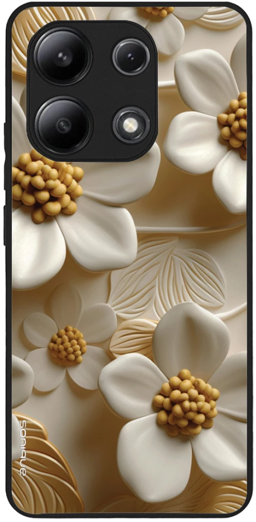 Θήκη Sonique 3D Flower Series για Xiaomi Redmi Note 13 4G Λευκό