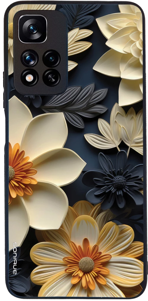 Θήκη Sonique 3D Flower Series για Xiaomi Redmi Note 11 Pro Plus 5G Εκρού
