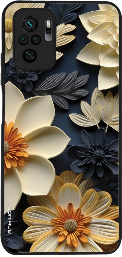 Θήκη Sonique 3D Flower Series για Xiaomi Redmi Note 10 / Redmi Note 10s / Poco M5s Εκρού