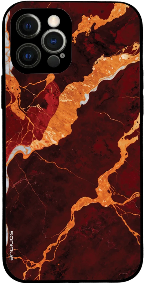 Θήκη Sonique Marble Series για Apple iPhone 12 Pro Κόκκινο