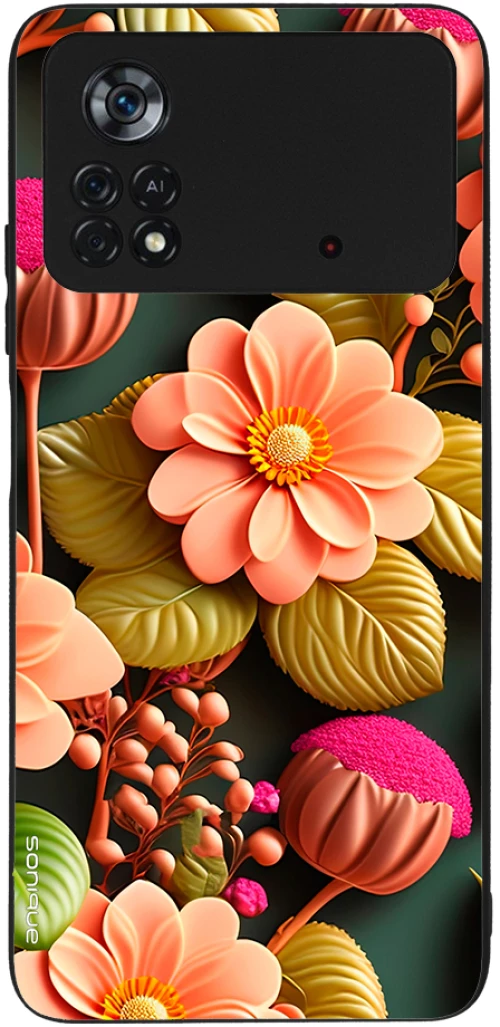 Θήκη Sonique 3D Flower Series για Xiaomi Poco X4 Pro 5G Σομόν