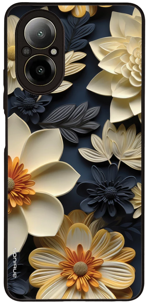 Θήκη Sonique 3D Flower Series για Realme C67 4G Εκρού