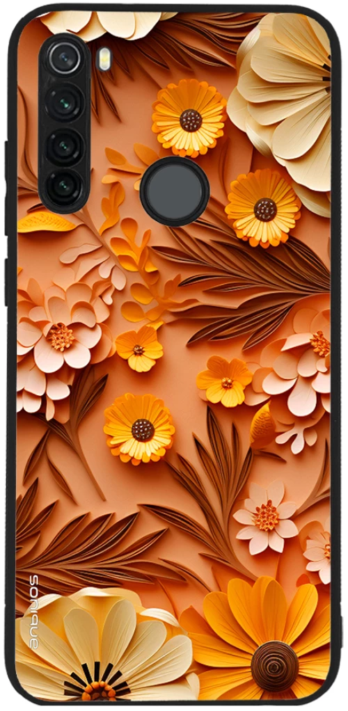 Θήκη Sonique 3D Flower Series για Xiaomi Redmi Note 8T Πορτοκαλί