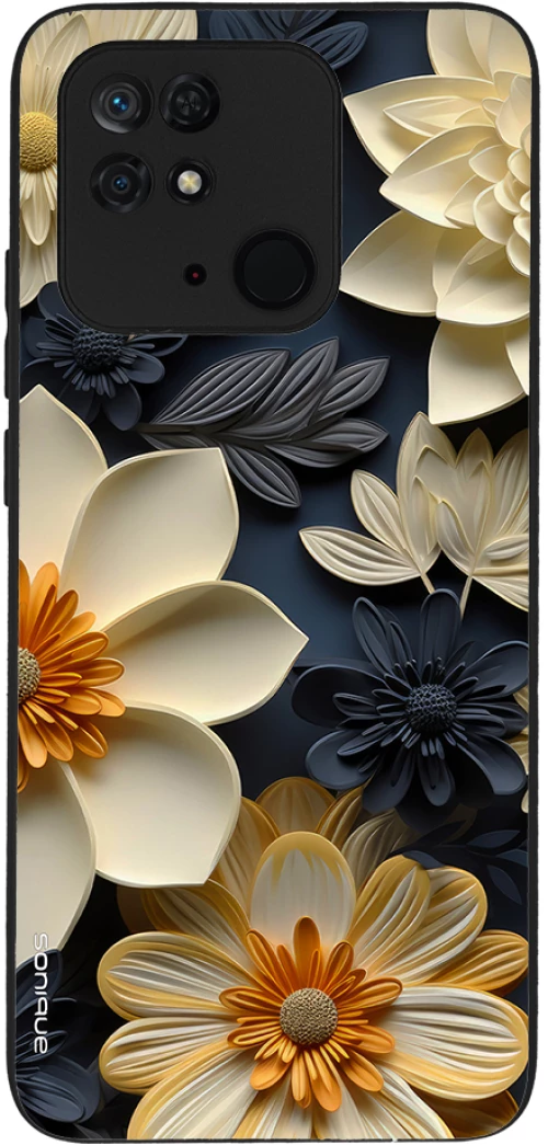 Θήκη Sonique 3D Flower Series για Xiaomi Redmi 10C Εκρού