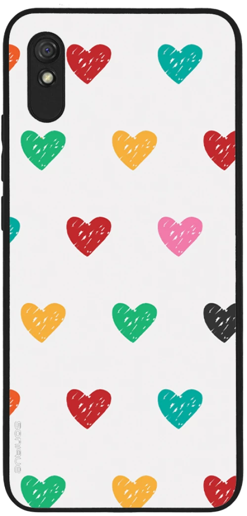 Θήκη Sonique Heart Series για Xiaomi Redmi 9A / Redmi 9AT Λευκό 02