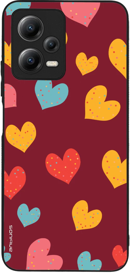 Θήκη Sonique Heart Series για Xiaomi Redmi Note 12 5G / Poco X5 5G Μπορντώ